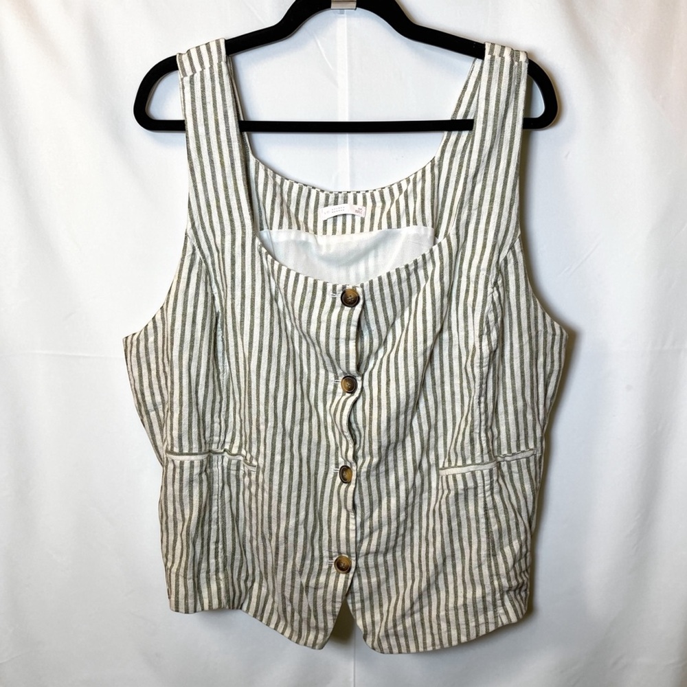 Plus Size LC Striped Vest